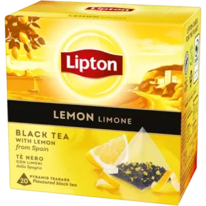 Чёрный чай с лимоном Lipton Lemon, 20 пирамидок