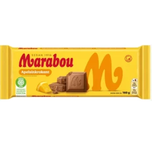 Шоколад Marabou (Марабу) Apelsin krokant молочный с апельсином, 160 гр