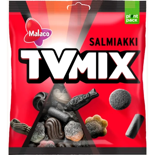 Лакричные конфеты ассорти салмиак Malaco TV Mix Salmiakki, 280 гр