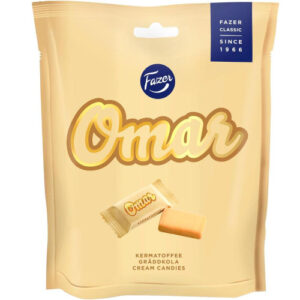 Светлая сливочная карамель Fazer Omar kermakaramelli, 220 гр