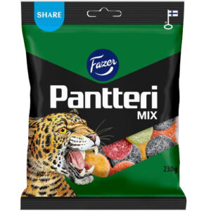 Фруктово-лакричные конфеты ассорти Pantteri Mix, 230 гр