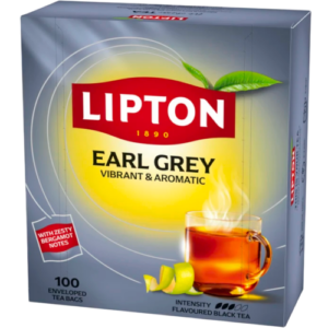 Чёрный чай с бергамотом Lipton Earl Grey, 100 пакетиков