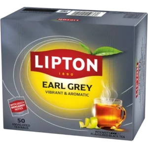 Чёрный чай с бергамотом Lipton Rich Earl Grey musta tee, 50 пакетиков