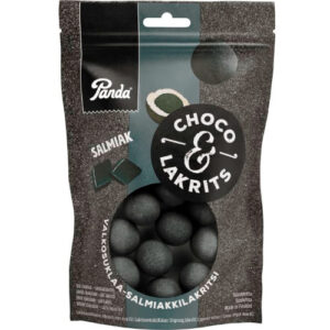 Шоколадно-лакричные конфеты салмиак Panda Choco Lakrits salmiakki 120 гр