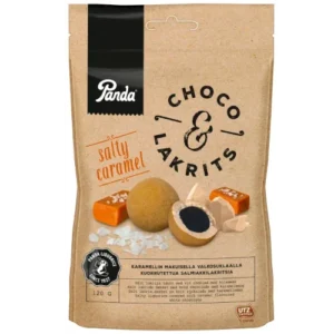 Шоколадно-лакричные шарики с соленой карамелью Panda Choco & Lakrits Salty Caramel 120 гр