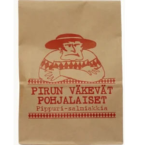 Лакричные конфеты салмиак острые Namitupa Pirun väkevät Pohjalaiset pippuri-salmiakki 120 гр
