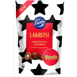 Мягкие лакричные конфеты в шоколаде Fazer Lakritsi Choco Dumle, 135гр