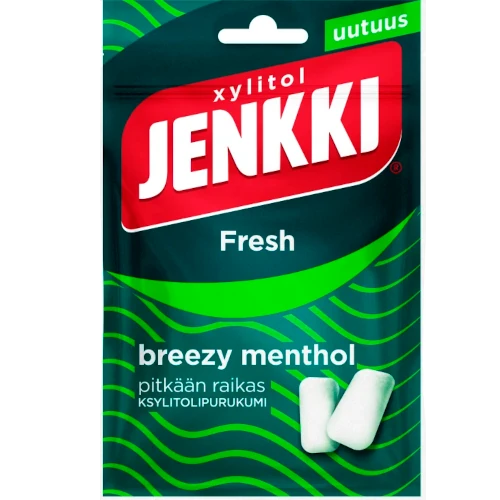Жевательная резинка Jenkki Fresh Breezy Menthol 35 гр освежающий ментол и эвкалипт