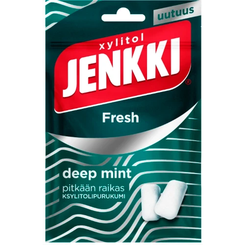 Жевательная резинка Jenkki Fresh Deep Mint 35 гр освежающая мята