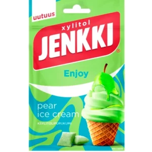 Жевательная резинка с ксилитом Jenkki Enjoy Pear Ice Cream 35 гр вкус грушевого мороженного