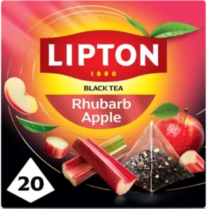 Черный чай с яблоком и ревенем Lipton Rhubarb and Apple 20 пирамидок