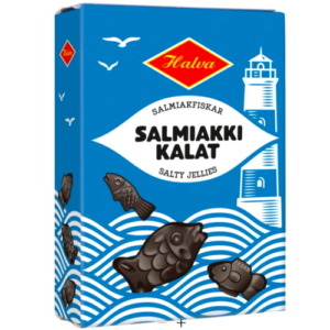 Соленые лакричные рыбки Halva Salmiakkikalat 230 гр